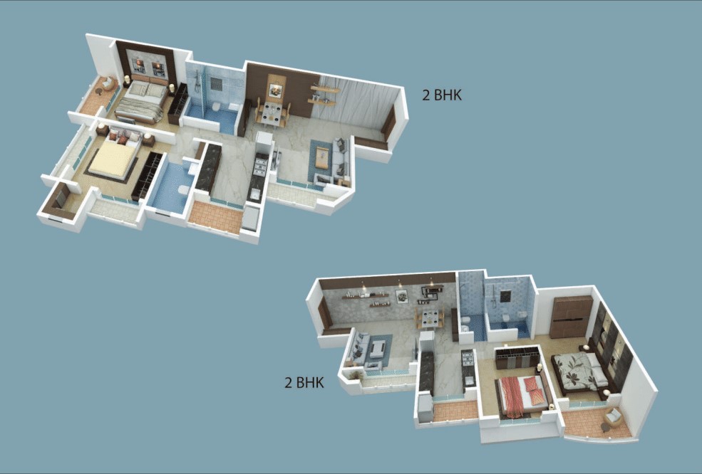 Konark Meadows Isometric 2bhk view